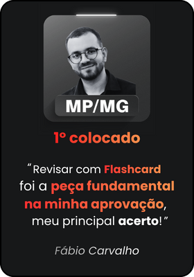 "revisar com flashcards foi a peça fundamental na minha aprovação, meu principal acerto"