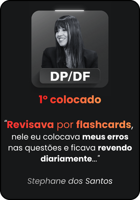 "revisava por flashcards, nele eu colocava meus erros nas questões e ficava revendo diariamente"